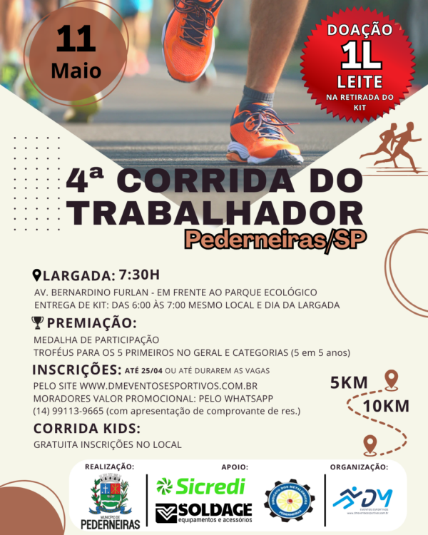 4ª CORRIDA DO TRABALHADOR DE PEDERNEIRAS